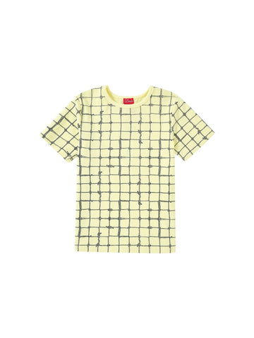 Nautical Print Short Sleeve T-shirt - Baby Yellow