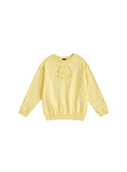 Big Emblem Top - Pale Yellow