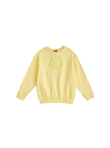 Big Emblem Top - Pale Yellow