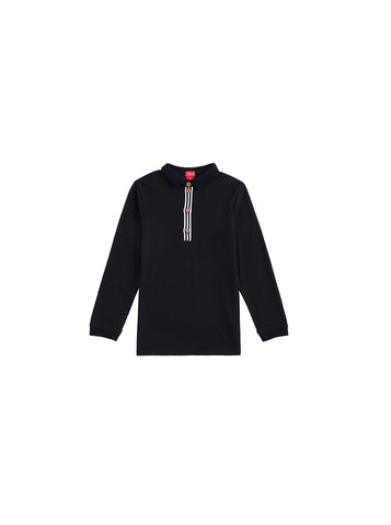 Placket Striped Polo