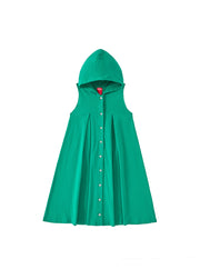Hood Buttons Jumper - Green