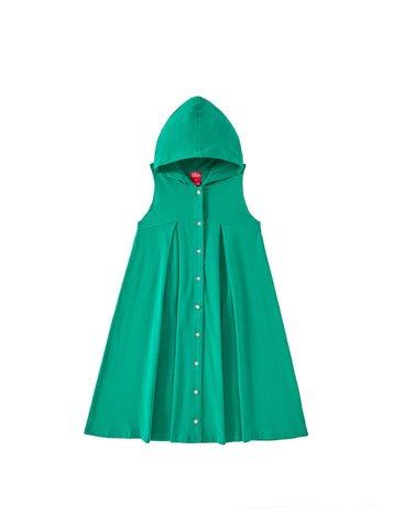 Hood Buttons Jumper - Green