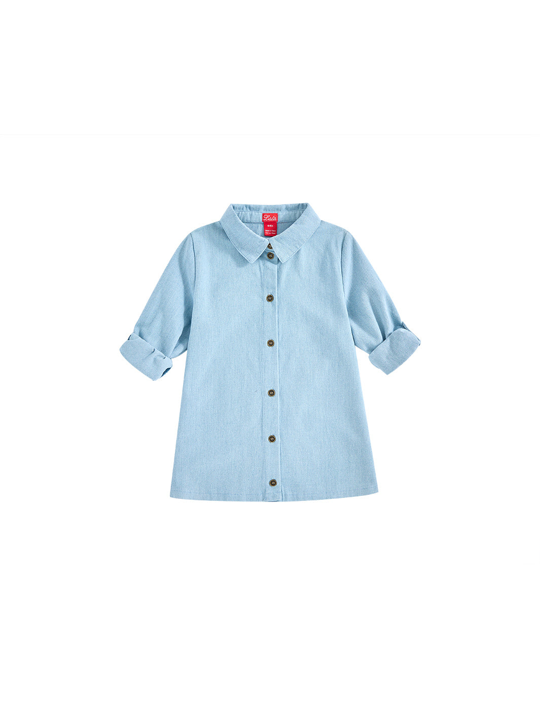 Denim Trim Shirt - Pale Blue Denim