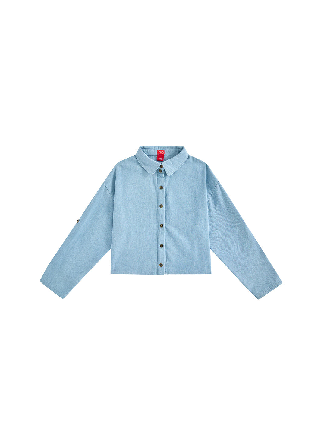 Denim Pocket Trim Shirt - Pale Blue Denim