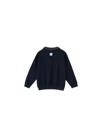 Detachable Denim Collar Top - Black Denim