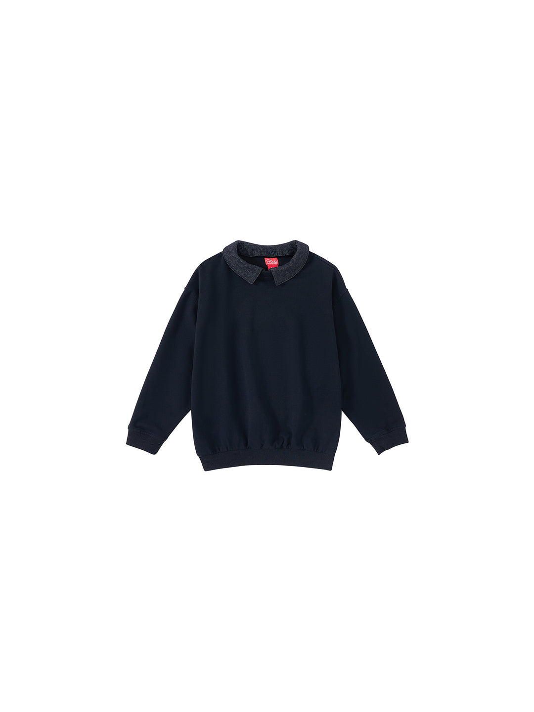 Detachable Denim Collar Top - Black Denim