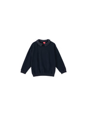 Detachable Denim Collar Top - Black Denim