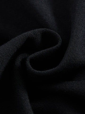 Denim Applique Top - Black