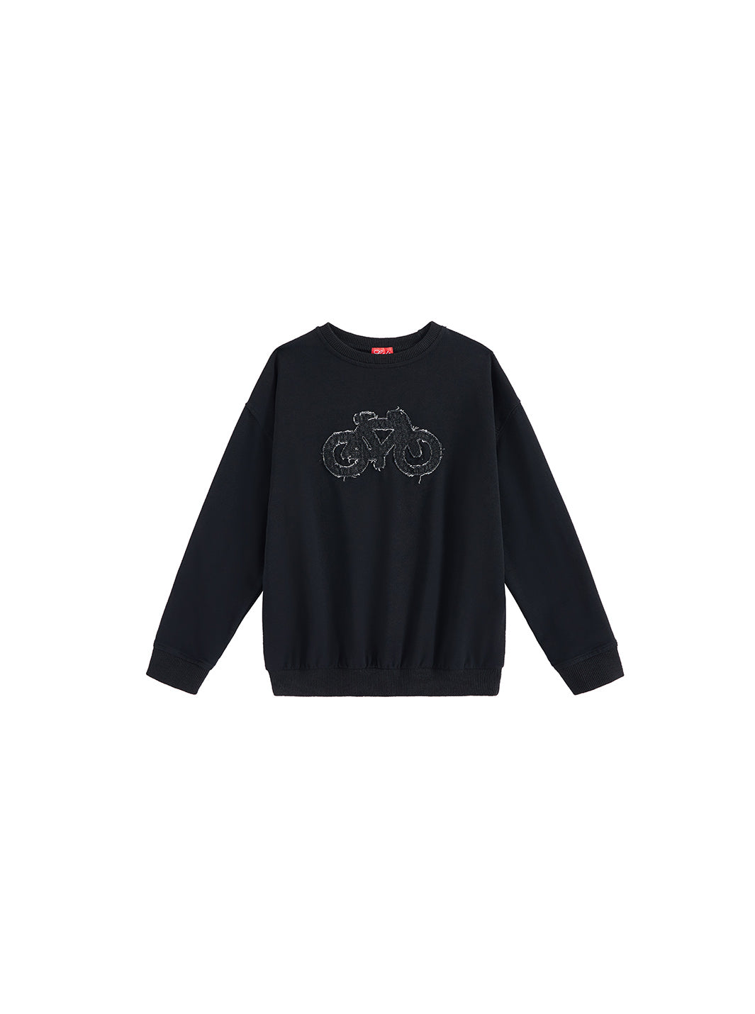Denim Applique Top - Black