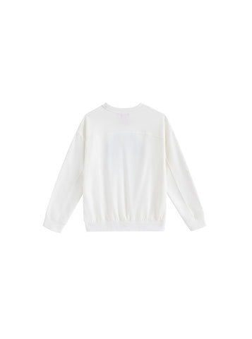 Denim Applique Top - White