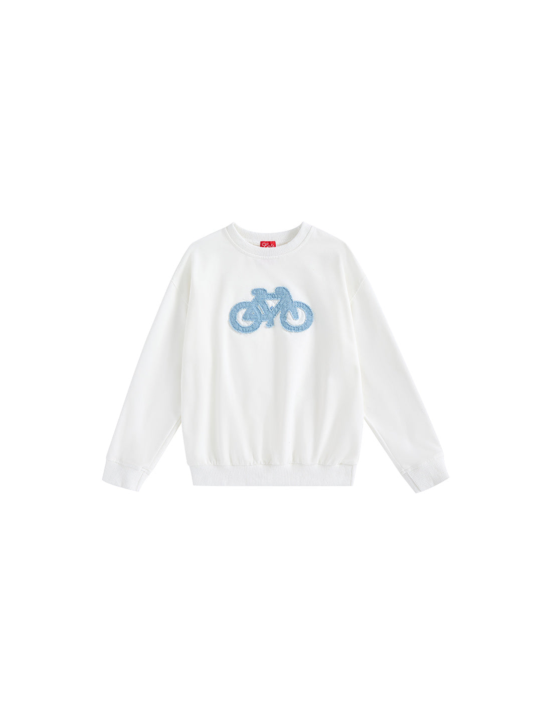 Denim Applique Top - White