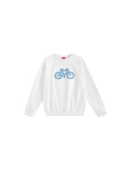Denim Applique Top - White
