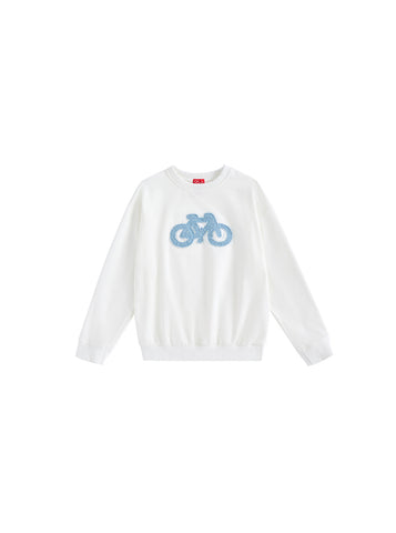 Denim Applique Top - White