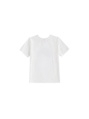 Denim Applique T-shirt - White