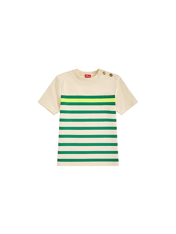 Striped Print Short Sleeve T-shirt
