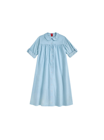 High Cut Dress - Pale Blue