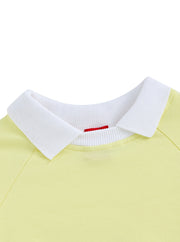 Rib Neck Collar Polo