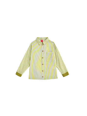 Striped Shirt - Olive/White Stripe