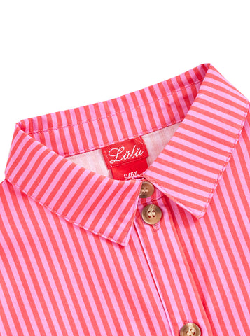 Striped Shirt - Pink/Orange Stripe