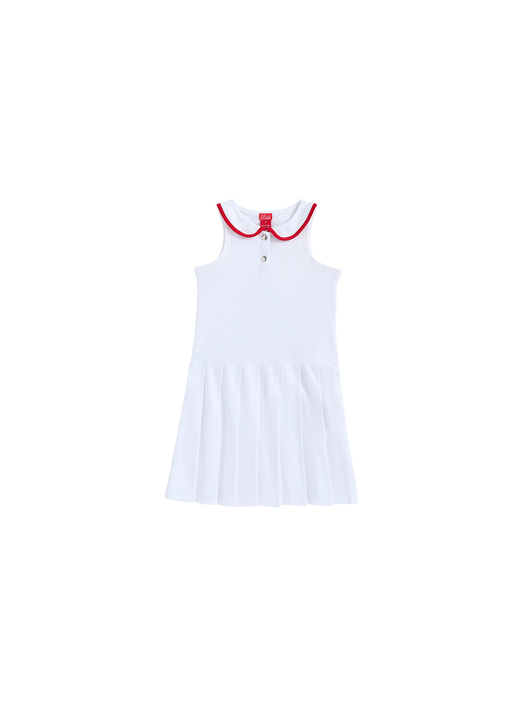 Classic Low Waisted Pleated Jumper - Pure White