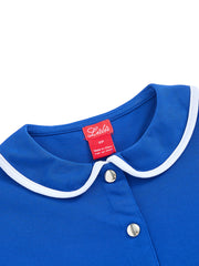 Classic Crop Length Shirt - Deep Royal blue
