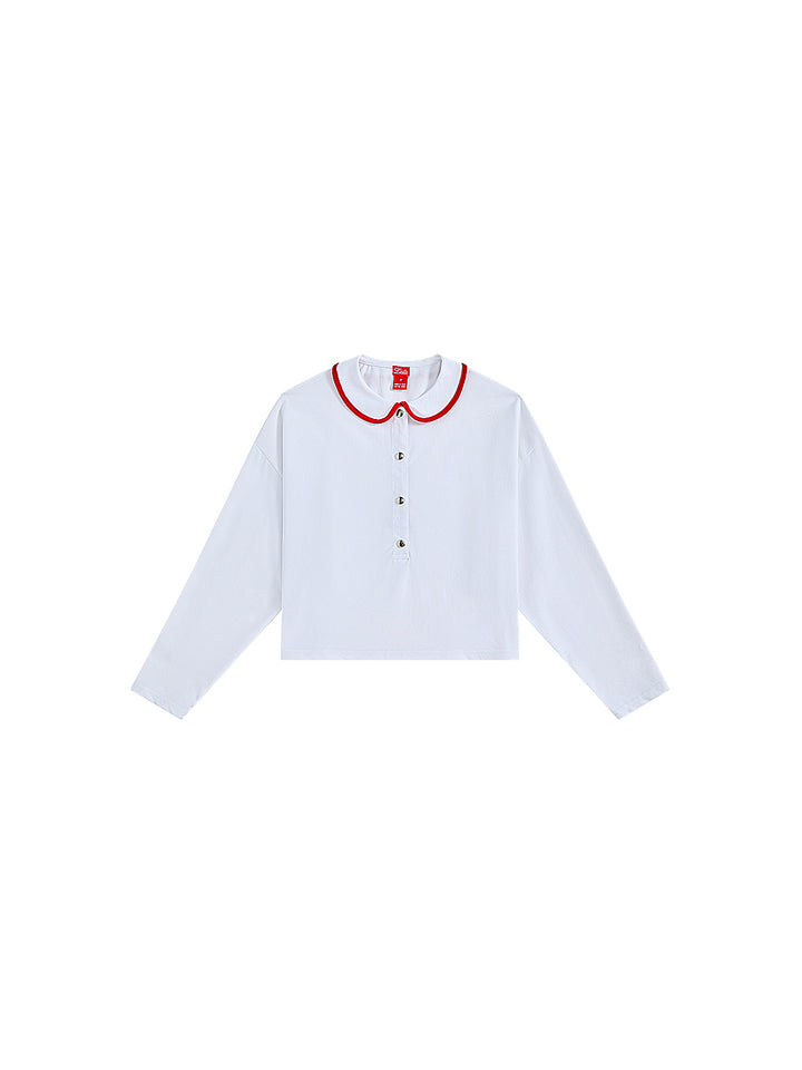 Classic Crop Length Shirt - Pure White