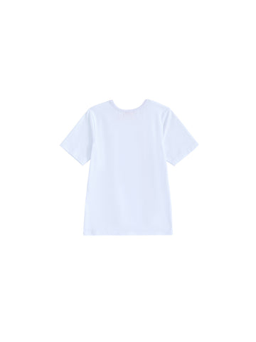 Classic Front Print T-shirt - White/Deep Royal Blue