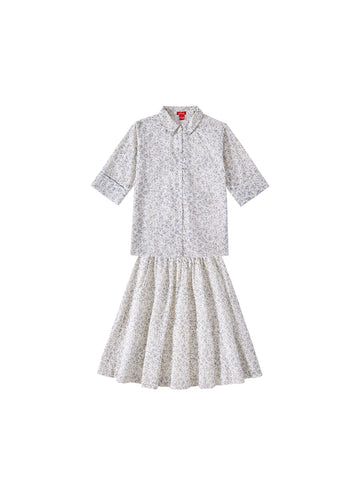 Girls Eyelet Floral Set