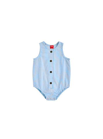 Denim Stripe Romper
