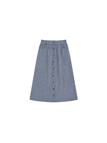 Denim Stripe Skirt