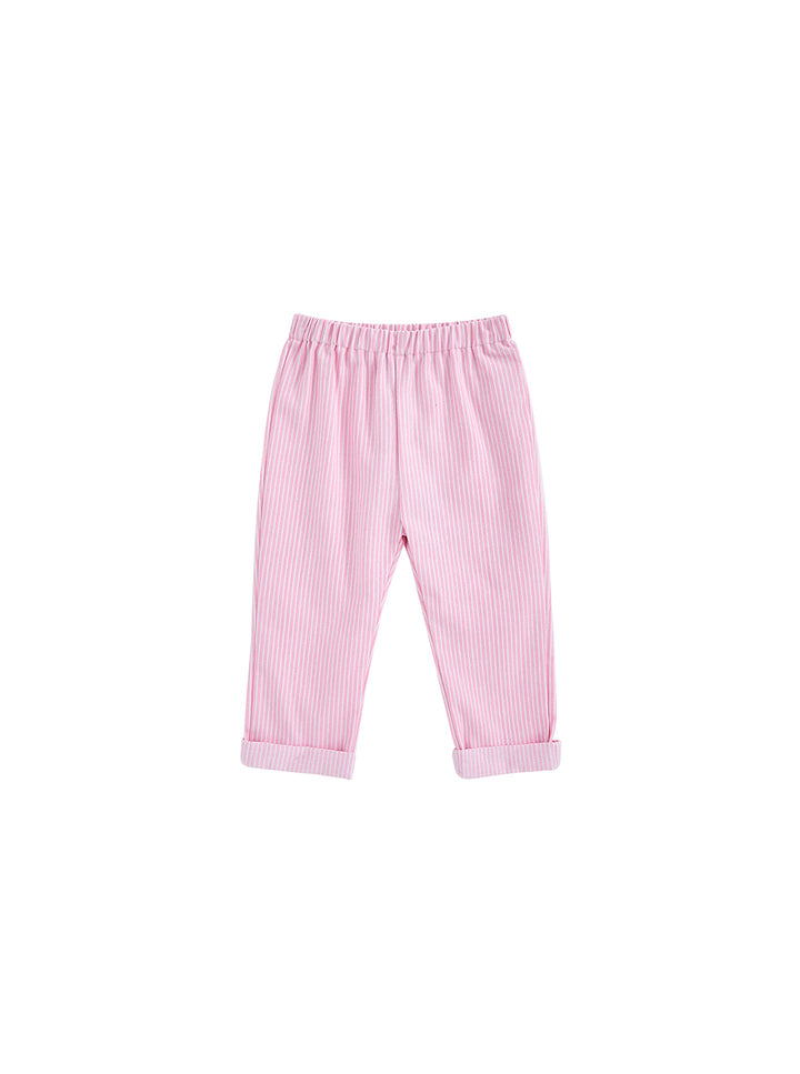Elastic Waist Long Pants - Lt. Pink