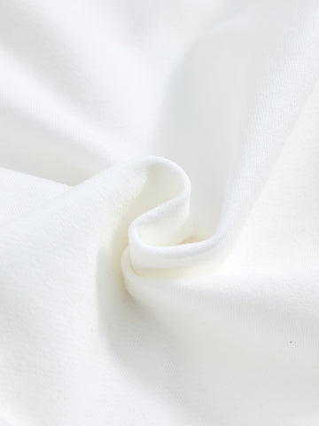 Print Emblem Top - Winter White/ Lt. Blue