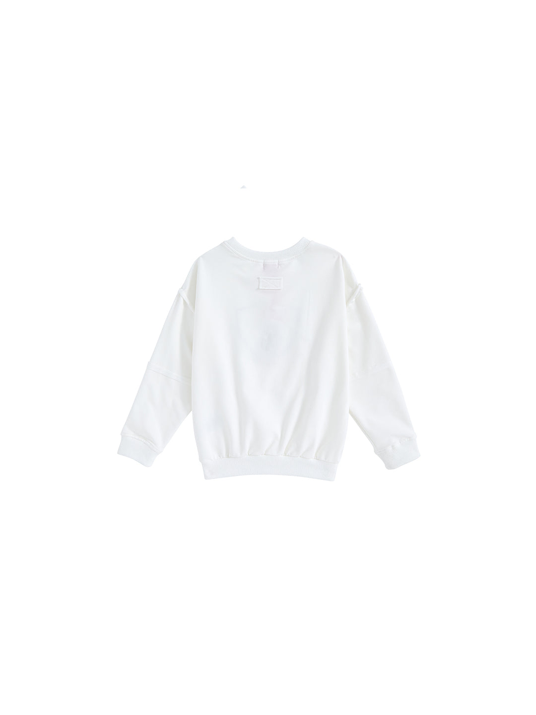 Print Emblem Top - Winter White/Navy