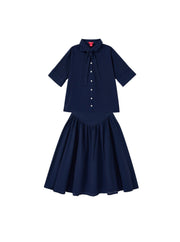 Girl Bow Set - Navy
