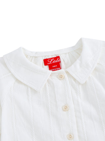 Boy Eyelet Striped Set