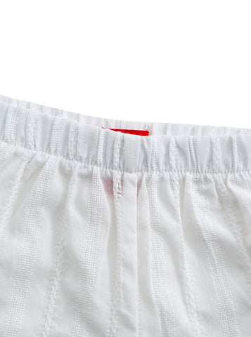 Boy Eyelet Striped Set