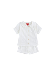 Boy Eyelet Striped Set