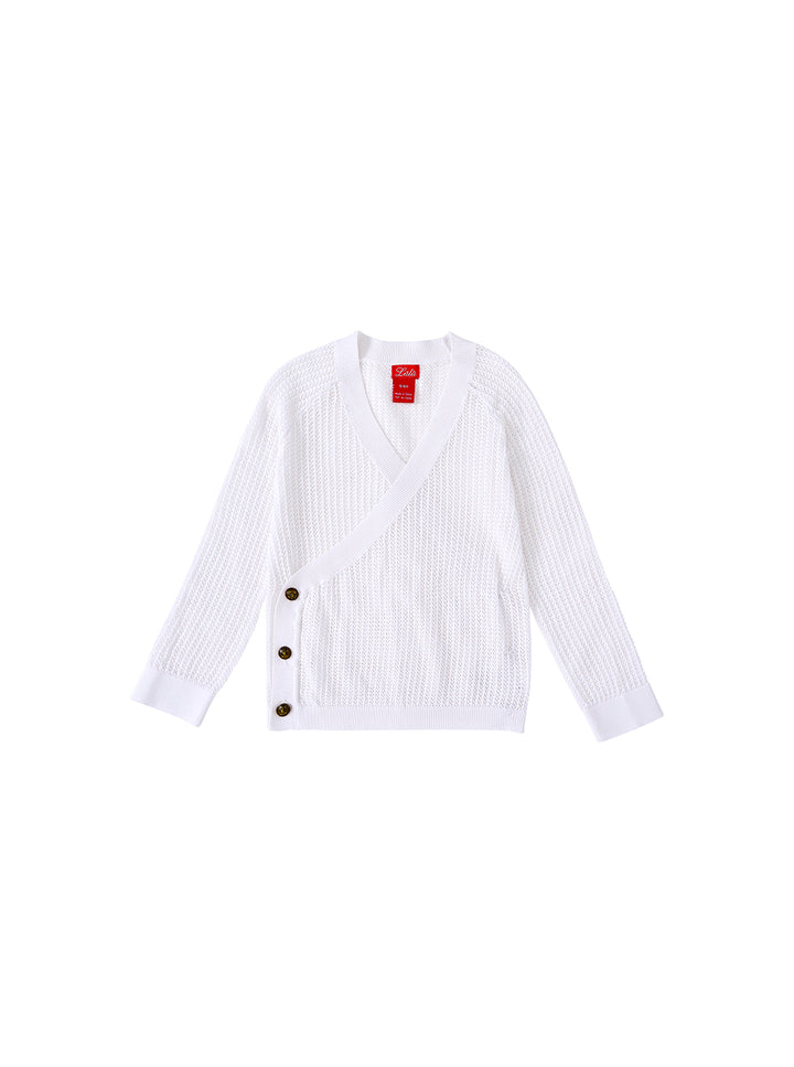 Wrap Style Cardigan - White