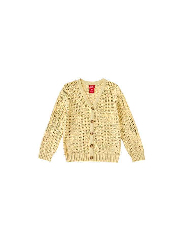 Cardigan Striped Patch Sweater