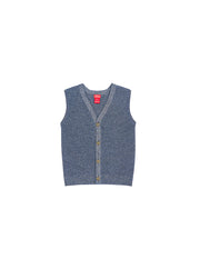 Classic Solid Vest - Navy White Mix