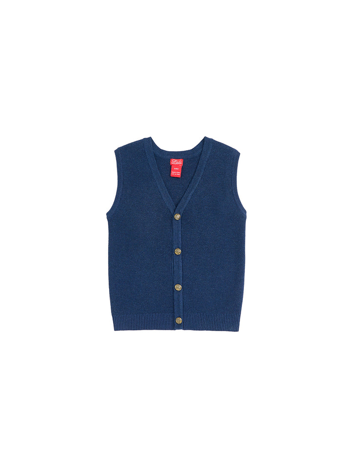 Classic Solid Vest - Navy Mix