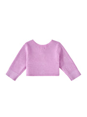 Baby Cardigan Crop Sweater - Lilac