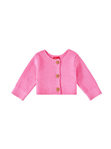 Baby Cardigan Crop Sweater - Pink