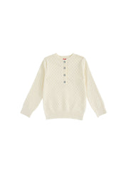 Buttons Sweater - Almond White