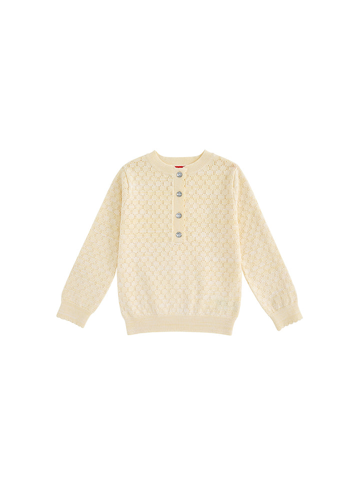 Buttons Sweater - Butter milk