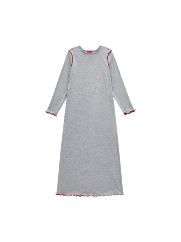 Bottom merrow edge Nightgown - Grey Mix