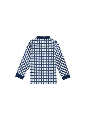 Gingham Print Polo