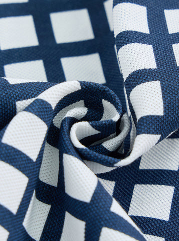 Gingham Print Polo