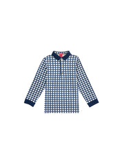 Gingham Print Polo