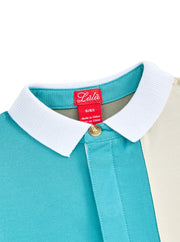 Color Block Polo - Grey Beige